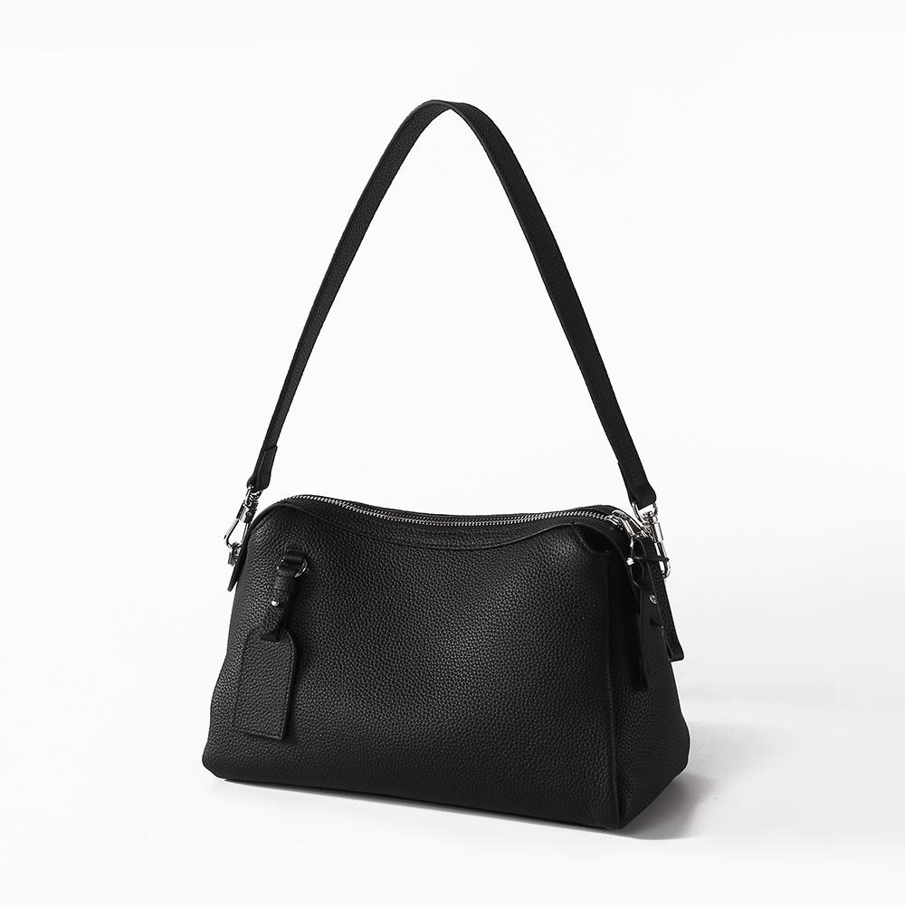 Top-grain Leather Pillow Bag, Simple and Niche Design, Hand-held Shoulder Bag, Large-capacity Genuine Leather Crossbody Bag