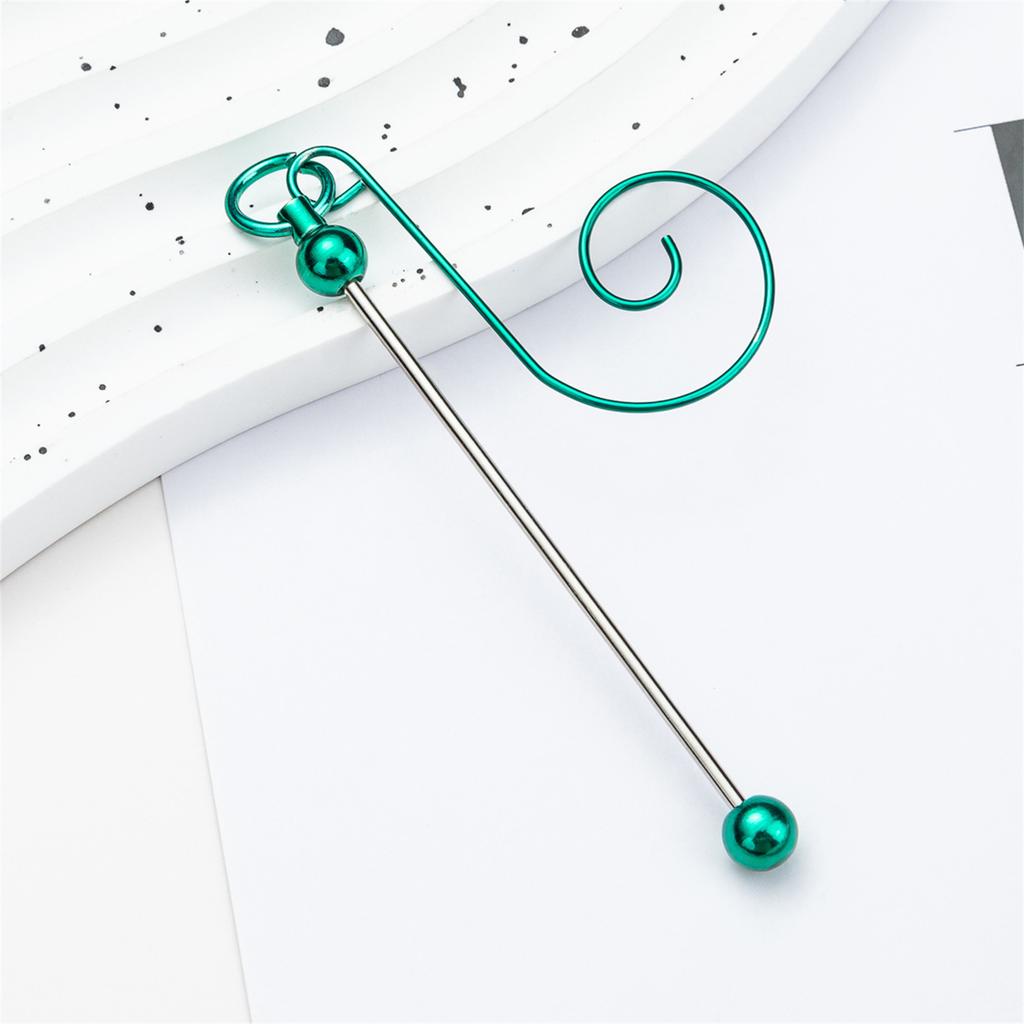 5 Pieces Colorful Metal Hanging Hooks for Christmas Ornament and Craft Projects Beadable Hangers Jewelry Accessories