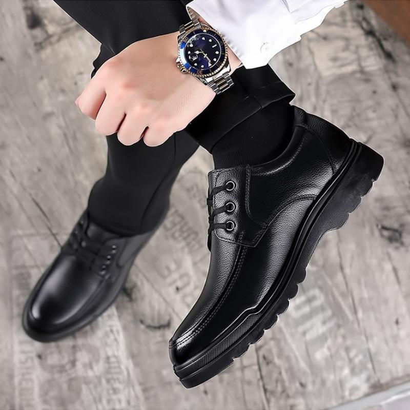 Fashion Men Classic Leather Shoes Spring Autumn Comfortable Platform Casual Shoes British Business Brand Men Luxury Dress Shoes Zapatos