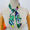 2023 Brand Design Dogs Silk Scarf Luxury Scarf Women Foulard Skinny Bag Scarves Fashion Hair Headband Neckerchief For Ladies