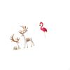 European Reindeer Bird Figurine Collectable Craft Sculpture Lover Yard Ornament Backyard Fairy