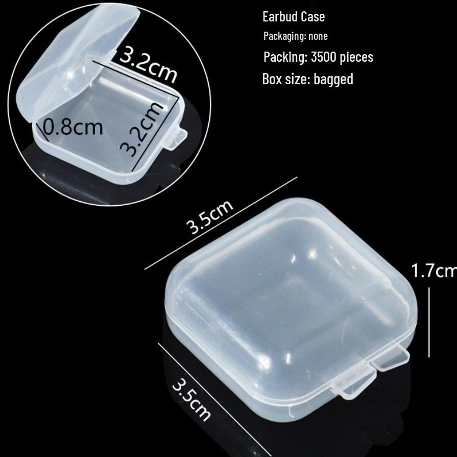 Obdélníkový průhledný PP plastový úložný box na sluchátka a psací potřeby