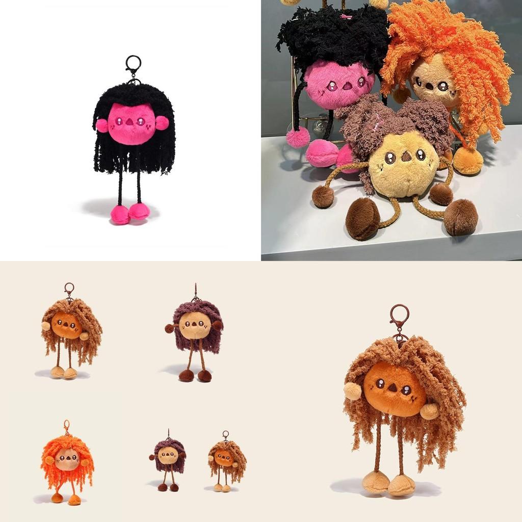 Quirky Colorful Potato Girl Plush Keychain Trendy Unique Design For Keychains