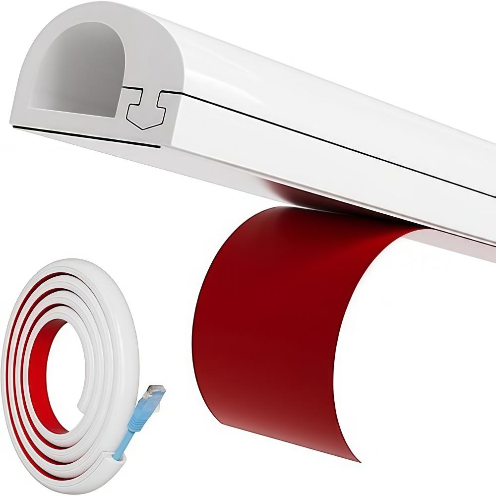 1PC 1/2/3/5/10M Self-Adhesive Wire Hiders for TV on Wall Wire Concealer for Cords Hide Cables Cable Covers White Raceway Cable