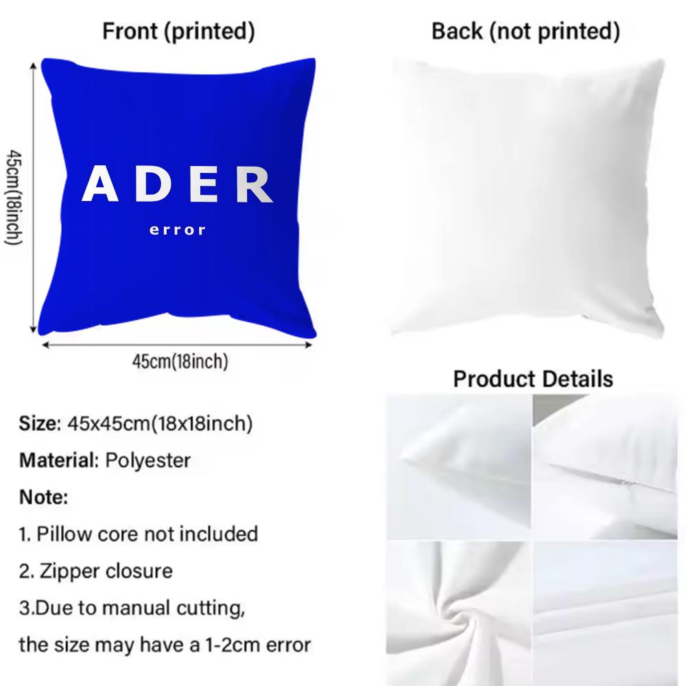 Popular Brand Ader Error Cushion Cover Soft & Easy-Wash Pillow Case – Versatile For Couch, Bed, Travel And Office