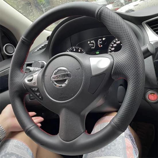 

Hand Stitched non-slip Car Steering Wheel Cover For Nissan Maxima 2009-2014 Juke 370Z Note (UK) 4
