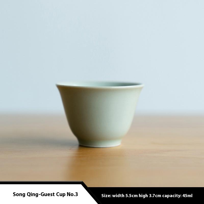 

Modern Simple Song Green Glaze Household Tea Cup Tea Ceremony Accessories Tea Bowl Ceramic Teacup Personal Cup Master Cup 200ml