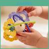 Baby Soft Silicone Doublesided Rattle With Grasping Exercise For Infant Development