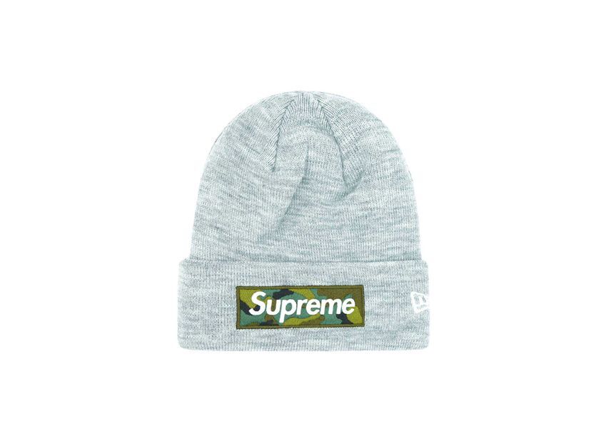 Supreme New Era Box Logo Beanie Heather Grey 23FW One-Size