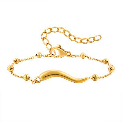 Simple Fashion Women'S Jewelry Stainless Steel Pepper Gold Bracelet 2303