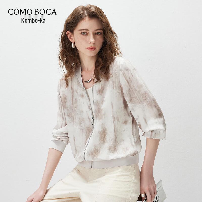 Komom Boka 2026 Women s Floral Silk Long Sleeve Jacket 2XL