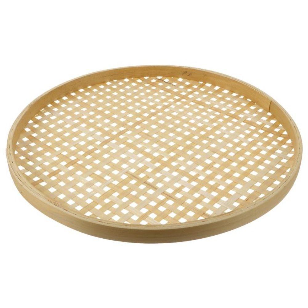 Useful Portable Dim Sum Fried Food Fruit Handicraft Food Tray Storage Basket Dustpan Bamboo Sieve