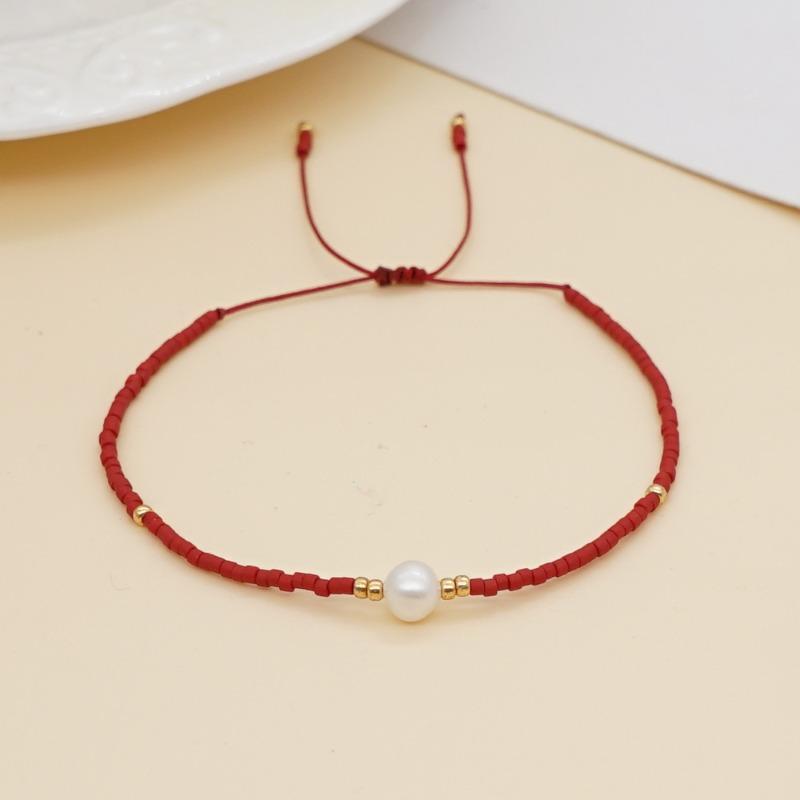 Bohemian Bracelet, Natural Stone Ladies Bracelet, Rice Bead Beaded Bracelet, Hand-woven.