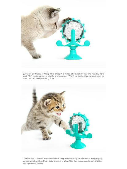 Pet Toys: Small Puppy Teaser & Cat Slow Feeder Windmill