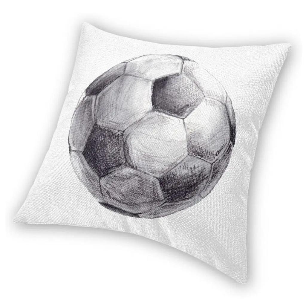 Soccer Ball Football Sports Watercolor Pillowcase Printing Polyester Cushion Cover Decoration Pillow Case Cover Home 4545cm