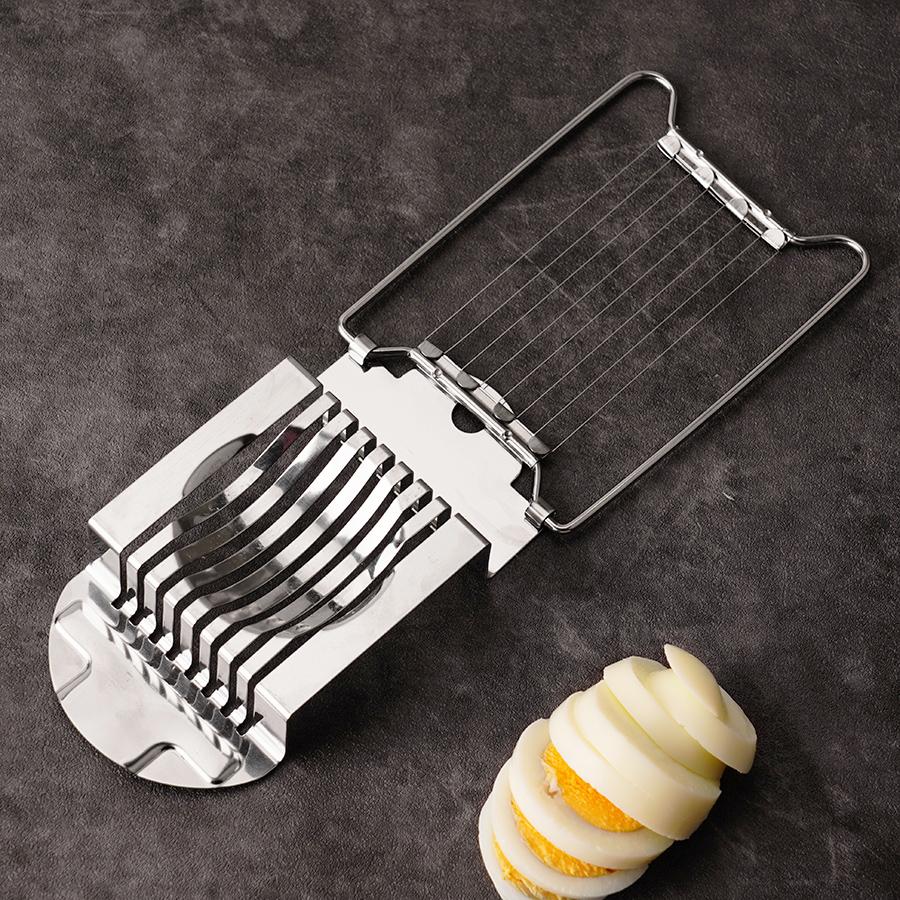 1PC household stainless steel egg slicer egg slicer multifunctional quick slicing egg ham split cutter sharp kitchen gadgets 2