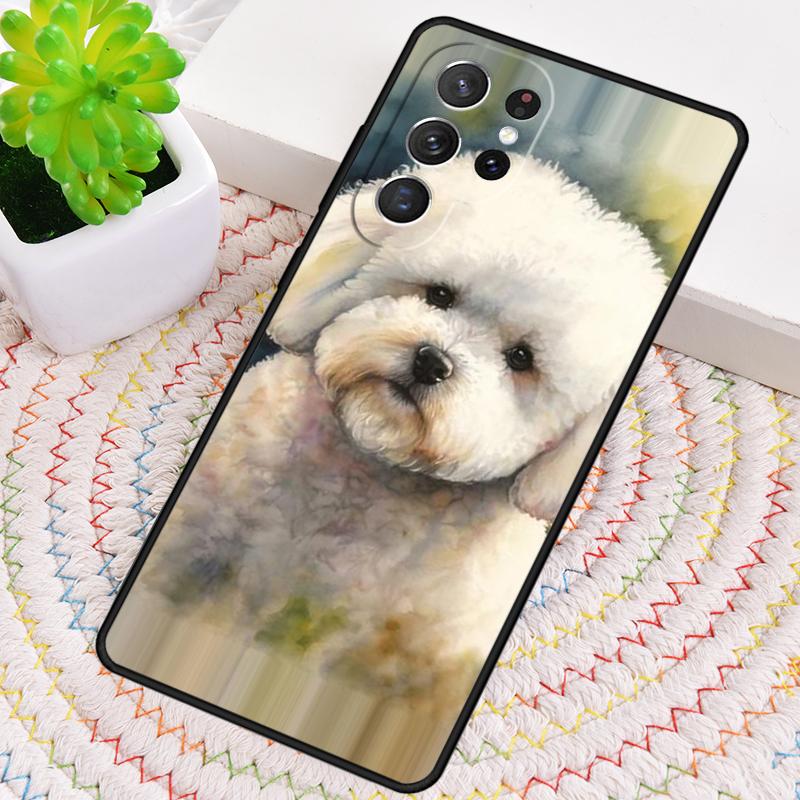Bichon Frisé Hund Welpe Handyhülle für Samsung Galaxy note 10 pro S26 Ultra S23 S24 FE S25 S21 S22 PLUS stoßfeste Hülle