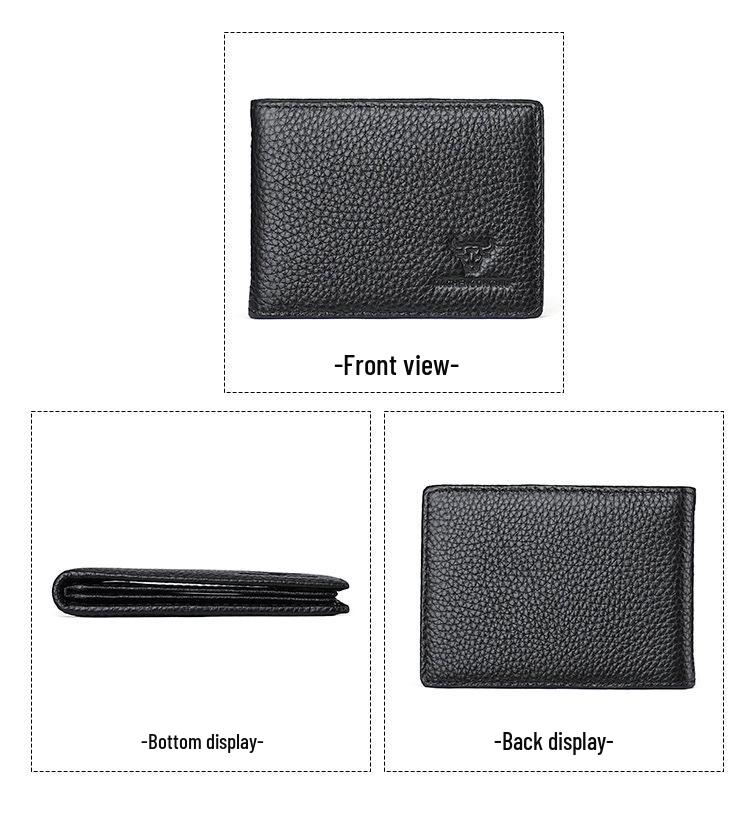 Genuine Leather Driver's License & Vehicle Registration Holder, Top Layer Cowhide, Multifunctional Card Wallet for Men & Women