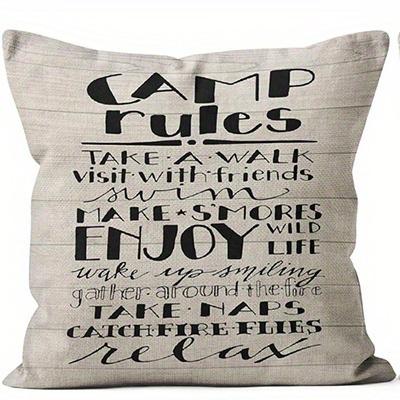 Home Decor Camp Life & RV-Themed Pillow Covers Pattern Cushion Cover Suitable for Sofa Bedroom Car Pillow Cover