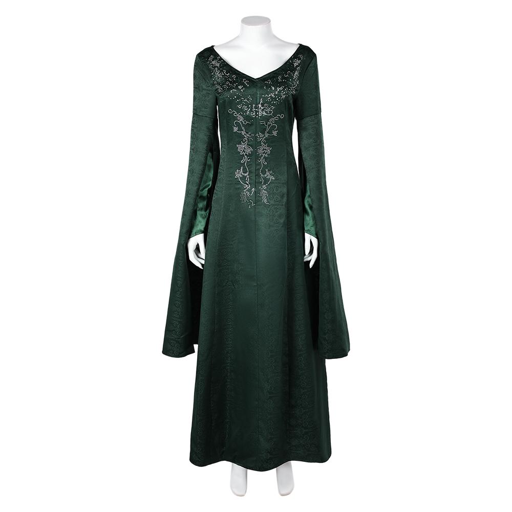 Medieval Princess Alicent Cosplay Fantasy Embroidery Dark Green Dress TV Dragon 2 Cosplay House Costume Disguise Women Outfit