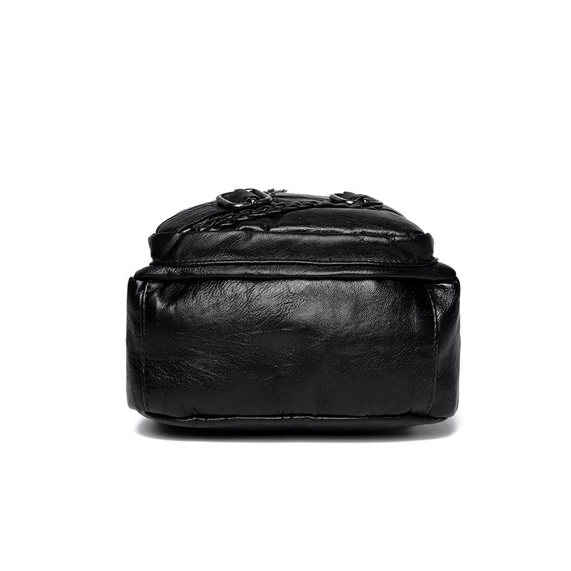Chest Bag Women's Soft Leather Shoulder Bag Vintage Crossbody Bag