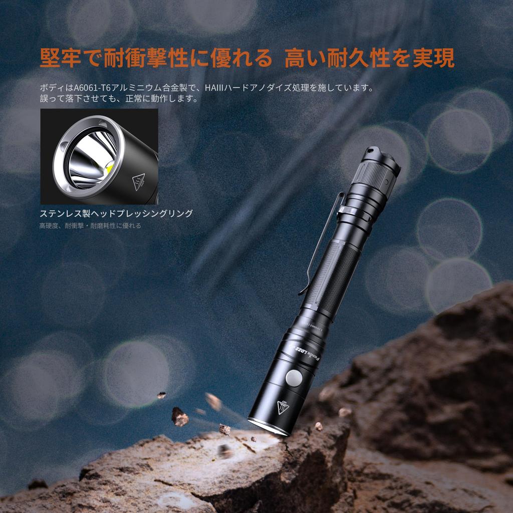Fenix LD22 Rechargeable LED 800 319 Hours of Battery 214M Beam Disaster High Ultra Super Perfect for Outdoor and Walking V2.0 (1600U) Flashlight,