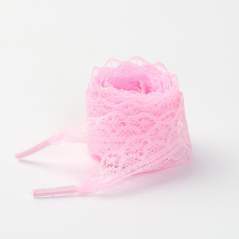 1 Pair Soft Silk Lace Shoelaces, Colorful Flat DIY Shoe Straps, Ballet Style for Sneakers  Elegant Trim