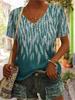 Women's Floral Graphic V Neck T Shirt, Short Sleeve Casual Regular Tops, Daily Outfit Multi Colors for Spring & Summer