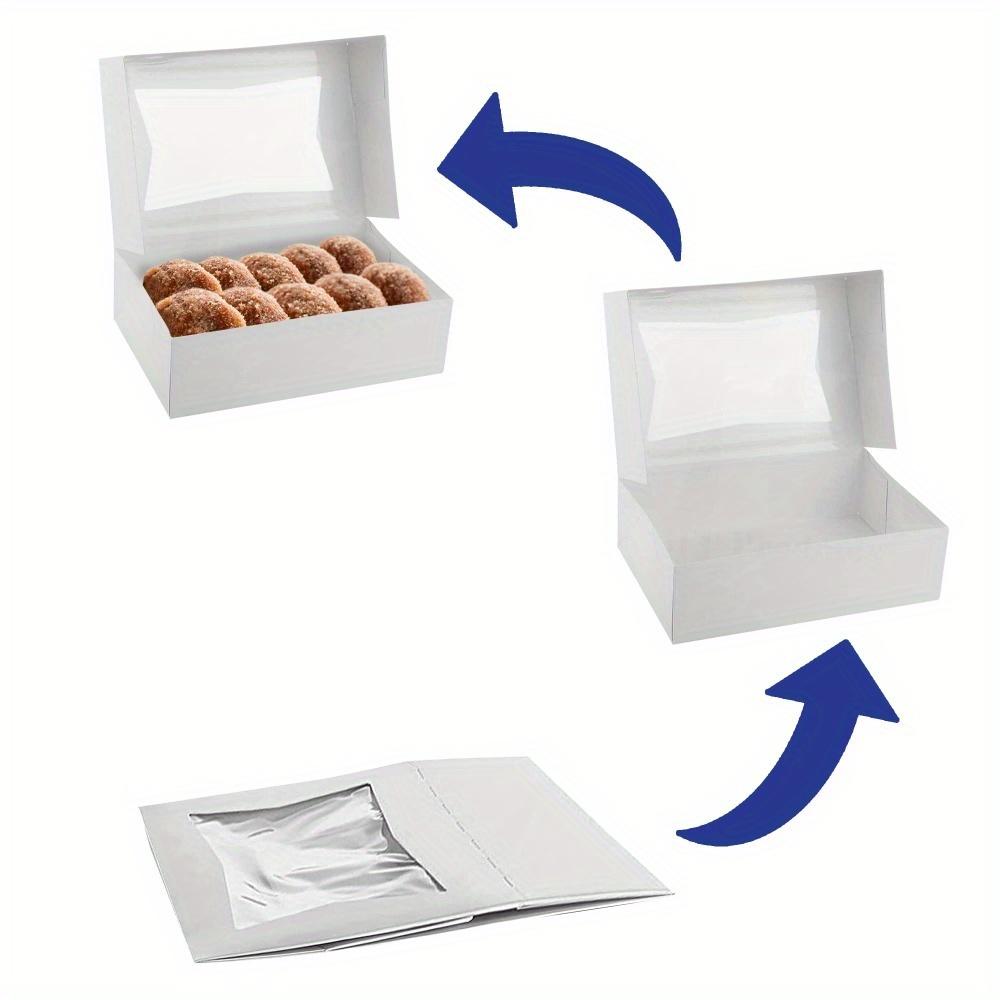14pcs Bakery Boxes with Windows Dessert Box Cookie Boxes Small Treat Box Mini Cake Boxes for Dessert Macarons Chocolates Pastry and Baked Goods Boxes