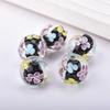 2 buc 20mm Margele Rotunde Mari Handmade Floare Lampwork Sticlă Margele Libere pentru Accesorii de Fabricare Bijuterii DIY Artizanat Descoperiri