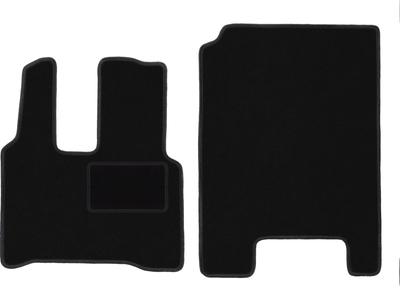 Black Velour Floor Mats For: Mercedes Actross MP4 Truck (2011-)