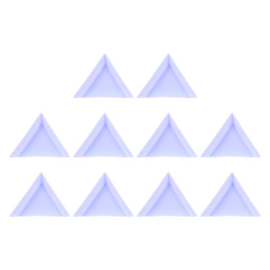 

10 шт. лотки для хранения ювелирных изделий для ногтей, штабелируемые, с гладкими краями, яркие цвета, износостойкие, большая вместимость синий