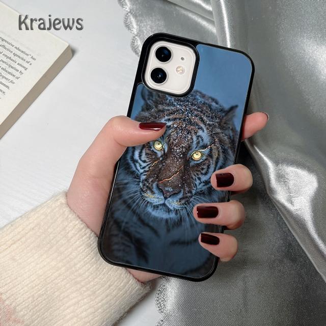 Krajews Tier Tiger weiche Handyhülle Abdeckung Für iPhone 17 Air 16 15 14 plus 12 13 pro max Hülle Schale Fundas