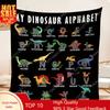 1pc Soft And Cozy Dinosaur Flannel Blanket - Perfect For Travel, Sofa, Bed, And Home Decor - Ideal Birthday Or Holiday Gift - Av