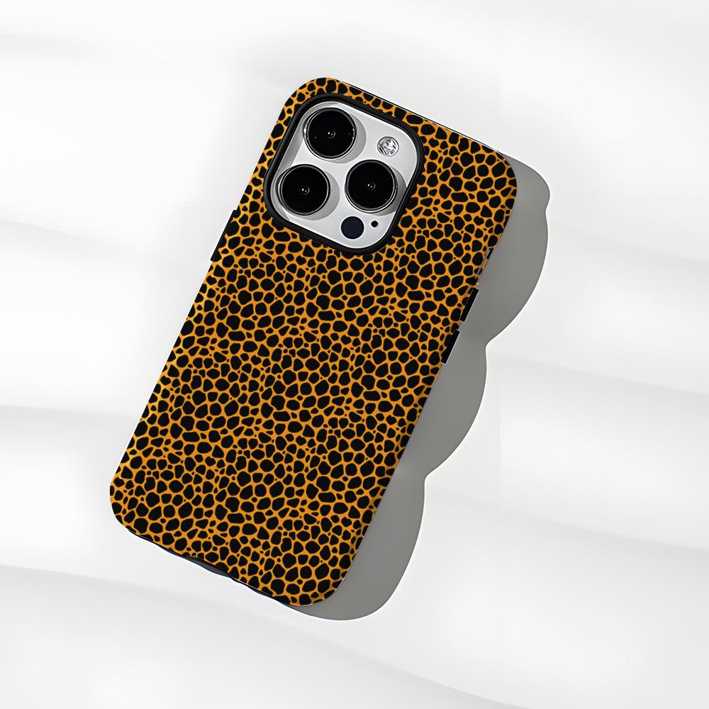 American Retro Leopard Print iPhone17Pro Matte/glossy Texture Mobile Phone Case Apple 12pm Magnetic Film Case