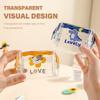 Transparent PVC Mini Portable Storage Bag Multifunctional Cute Animal Print Purse For Travel