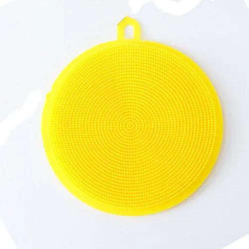 1 Pcs Dish Washing Scrubber Silicone Bowl Cleaning Brush Cloth Scouring Pad Pot Wash Kitchen Cleaner Dishwashing Sponge Tools