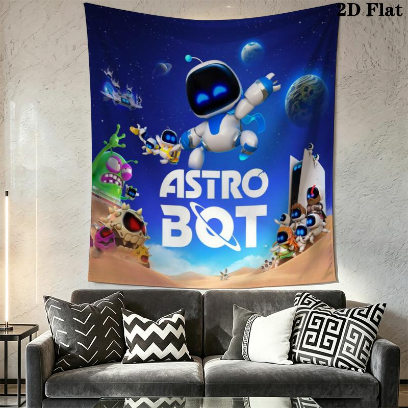 ASTRO BOT Wall Tapestry Aesthetic Wall Hanging Printed Fabric Blanket Decorative Tapestries for Bedroom Living Room Home Decor