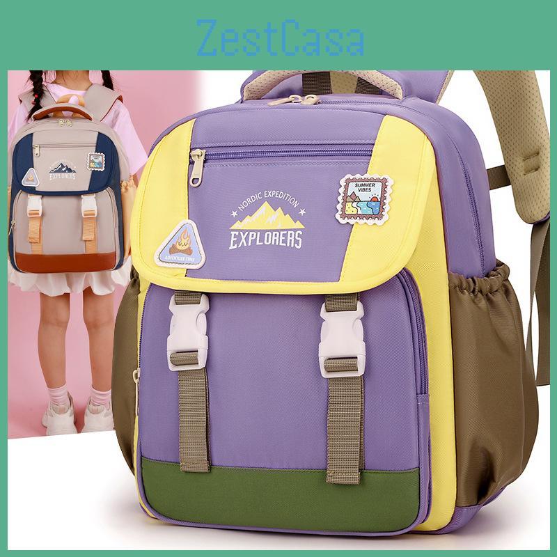 Explorers Letter Mountain Print Backpack Large Capacity Schoolbag Gift Fashion