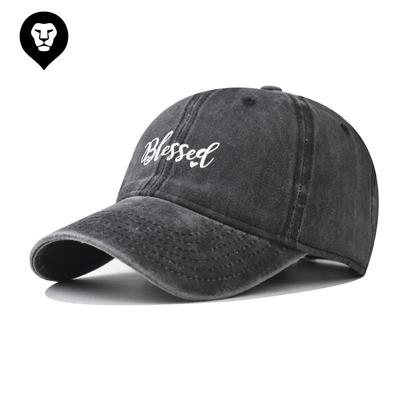 Cotton Washed Old Blessed Printed Baseball Cap Men's and Women's Outdoor Personalized Alphabet English Cap
