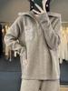 Women's Loose Cashmere Half-Patchwork Zipper Sweater - Autumn/Winter 23 Style
