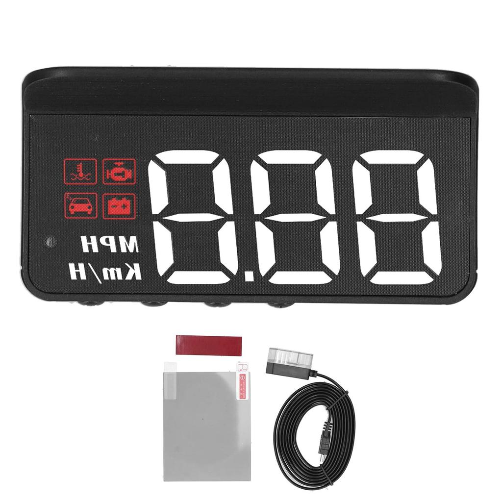 Obdii Hud, Car Speedometer, Obd2 Hud Windshield Projector Multifunction Gauge Alarm Fatigue Driving Reminder