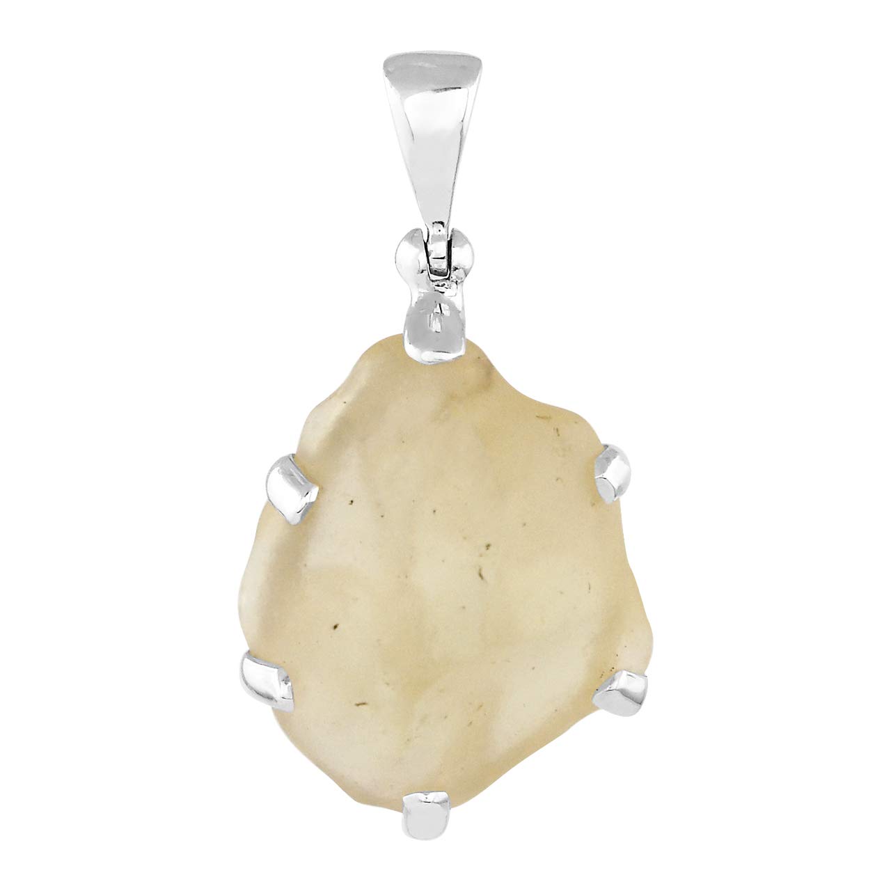 

Starborn Romantic Rivian glass certificate of silver size (golden tektite) pendant/with authenticity/Sterling (Silver 925)/S