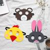 4Pcs Felt Material Half Face Mask Children Gits Children's Day Mask  Halloween Cosplay