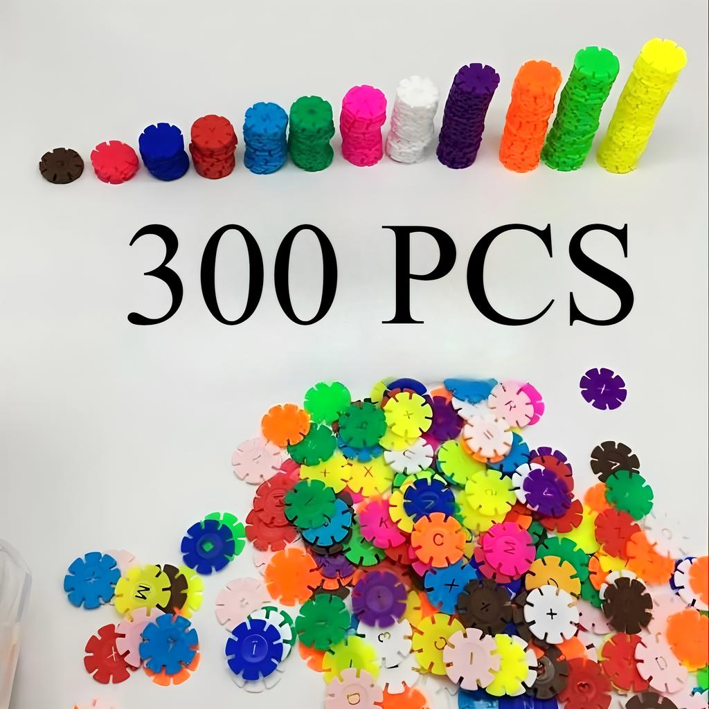 Children's early education insert bag Snowflake building block set, children's educational building blocks, children's DIY toys