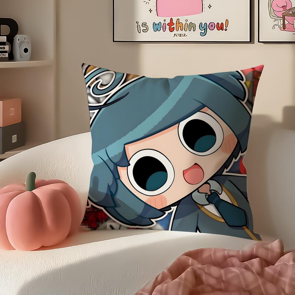 Cartoon PPepoyoS Cushion Cover Pillowcase Short Plush Invisible zipper Room Sofa Cushion Cover