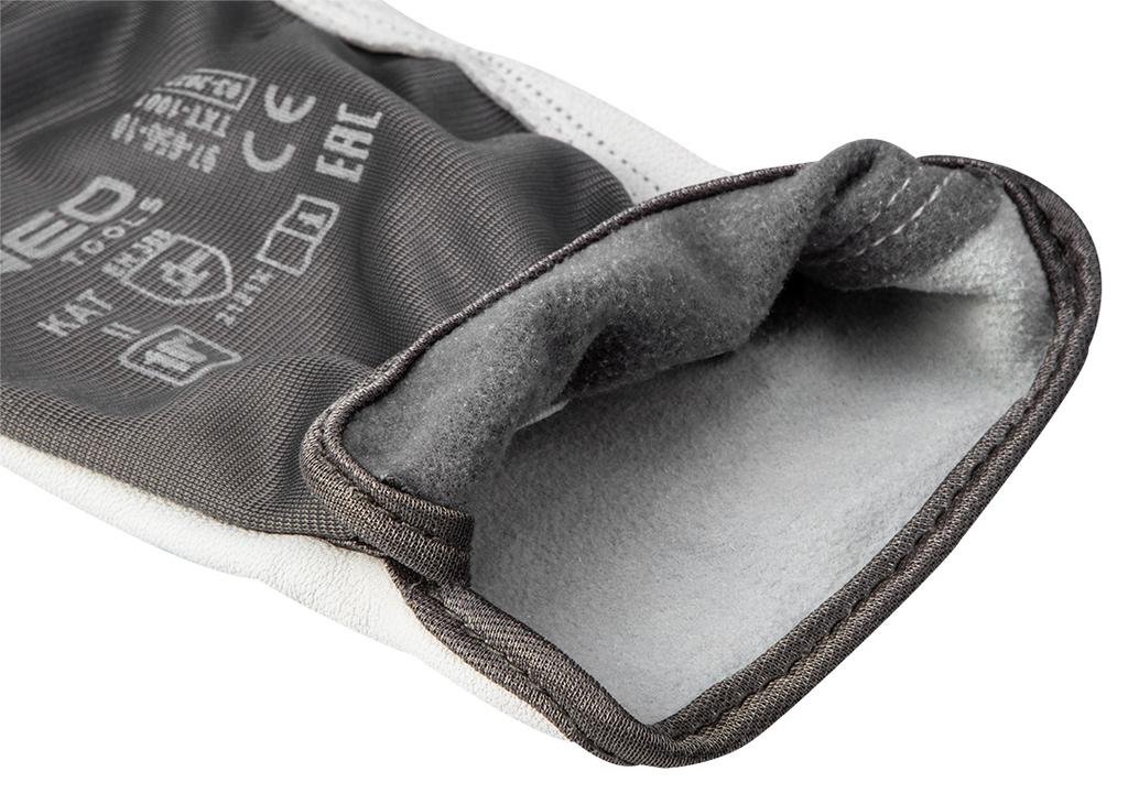 Work Gloves, 2121X, Goatskin, Size 8", CE