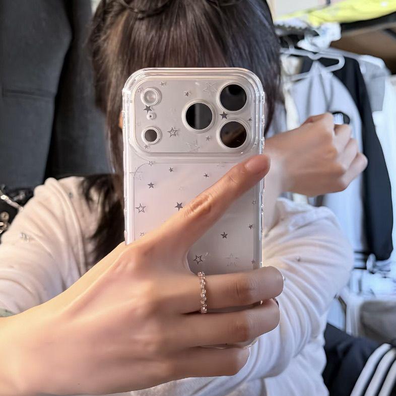 Little Stars Cartoon Soft Shell Phone Case for Apple XS 11 13 14 15 16Pro 17ProMax with Precise Cutouts