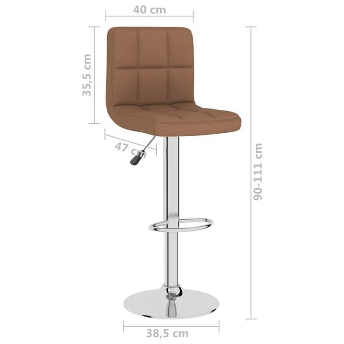 VidaXL Set of 2 Bar Stools, Pub Chair, Bistro Seat, Furniture for Dining Room Kitchen Living Room Home Interior, 334242