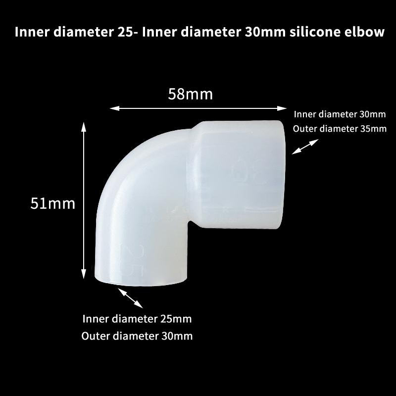 1 sztuka Silikonowy Kolanko Miękkie Twarde Rury Złączka Zmienna Średnica Elastyczny Kąt Prostego Gumowa Złączka Akwarium Nawadnianie Ogród